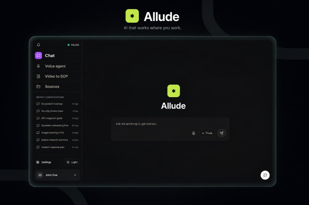 Allude industrial knowledge AI